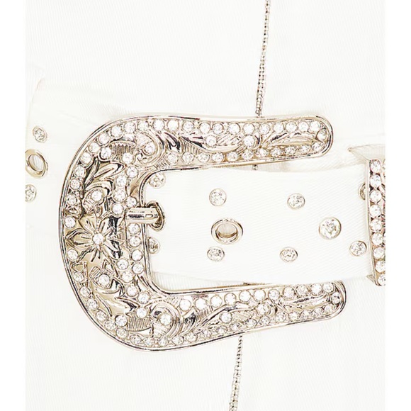 Show Me Your Mumu Outlaw Romper in White Rhinestone XL - Picture 5 of 9